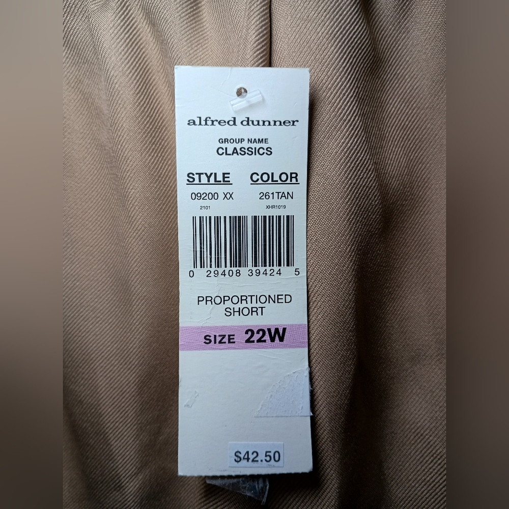 Alfred Dunner Classics Pull-On Pants/Slacks Size 22W Short NWT - Picture 7 of 7